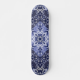 Ceramic tiles pattern skateboard