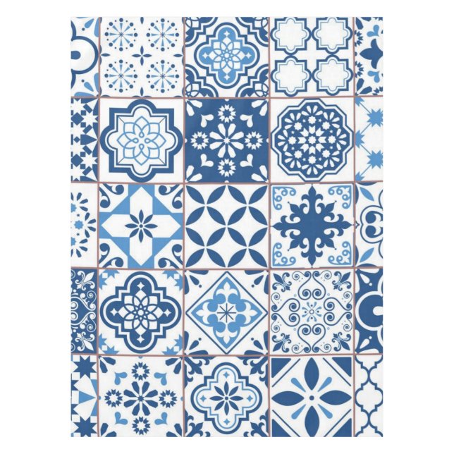 Ceramic tiles pattern tablecloth (Front)