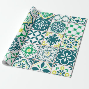 Ceramic tiles pattern wrapping paper