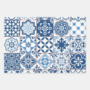 Ceramic tiles pattern wrapping paper sheet