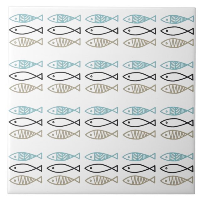 Ceramic Tiles - Scandinavian Fish (Front)