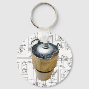 Ceramic Transmitting Tube Schematic Keychain