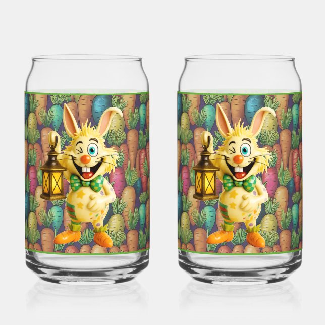 Ceramic Zany Rabbit Soda Glass (Front)