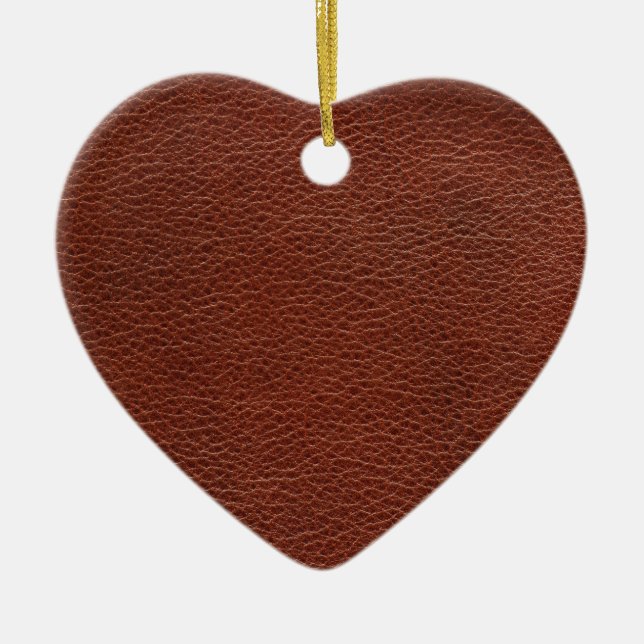 Céramique en cuir ornement coeur (Devant)