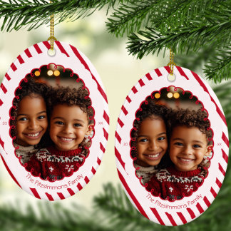 Céramique Moderne décoration en rayures de bonbon de Noël 2 