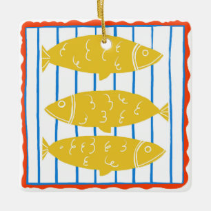 Céramique Ornement Poisson en Conserve