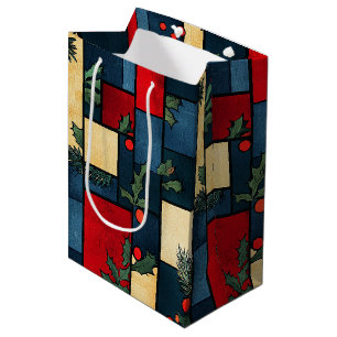 Cerantha - Glasmalerei Weihnachtsmuster (8/12) Medium Gift Bag