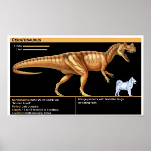 Ceratosaurus - Biology Jurassic Poster