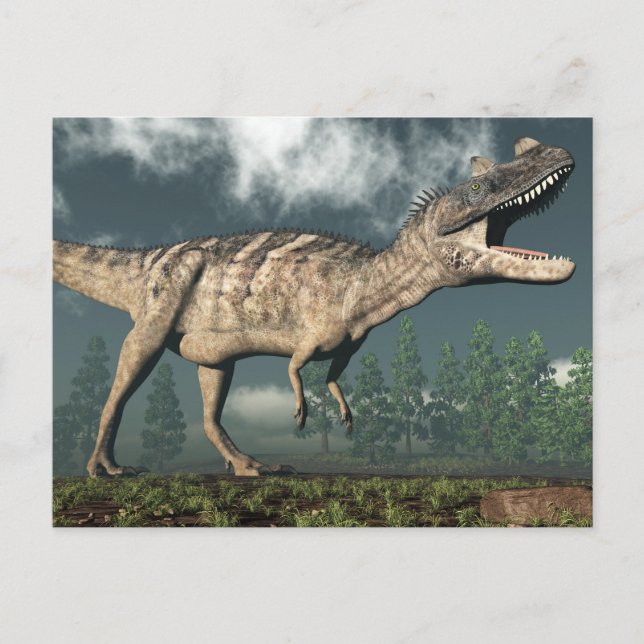 Ceratosaurus dinosaur - 3D render Postcard (Front)