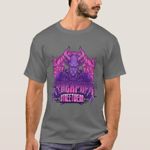 Cerberpunk Streetwear – Cyber Demon Neon Urban T-Shirt