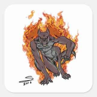 Cerberus Square Stickers