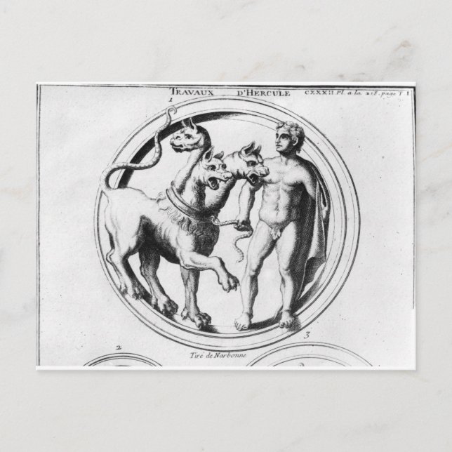 Cerberus Tamed by Hercules Postcard (Front)