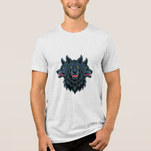 Cerberus three headed dog Tri-Blend shirt