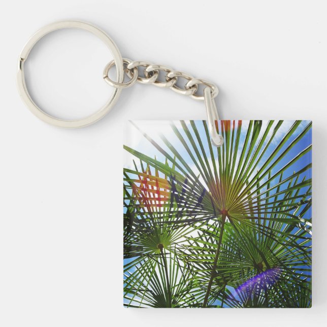 Cercle à clé de palmier paradisiaque tropical (Devant)