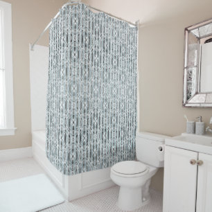 Cercle Carreaux et rayures Motif Douche rideau