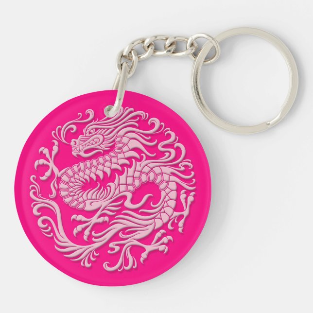 Cercle chinois rose traditionnel de dragon (Dos)