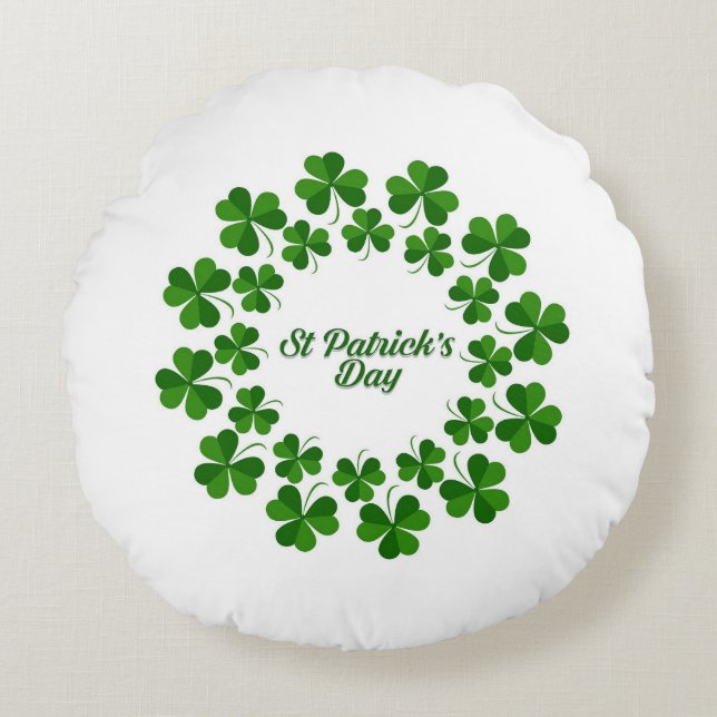Cercle De Coussin Rond Shamrock (Devant)