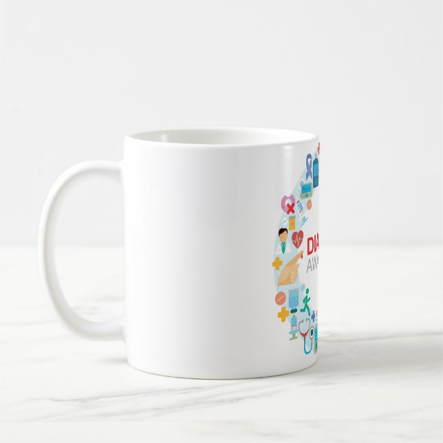 Cercle de sensibilisation au diabète Mug (Gauche)