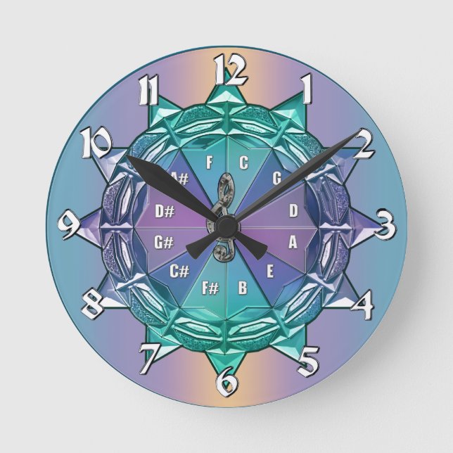 Cercle des 50 Mandala Music Horloge (Recto)