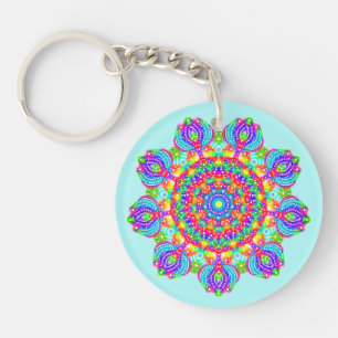 Cercle des fleurs Boho Mandala Porte - clé