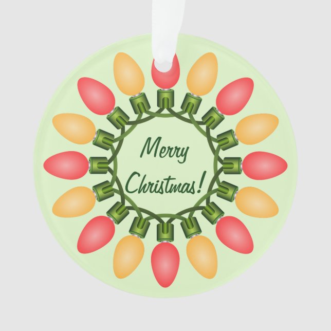 Cercle des lumières de Noël en rouge et orange (devant)