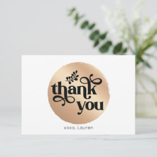 Cercle d'or Vintage personnalisé Merci plat