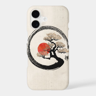 Cercle Enso et arbre bonsaï sur toile