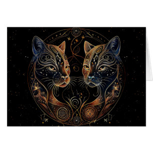 Cercle Félin Artistique Jumeaux Chats Vide à l'Int
