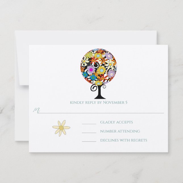 Cercle Forêt Magique d'Amour Mariage Invitations (Devant)