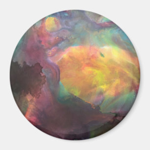 Cercle Magnet avec Johnson Abstrait Artwork