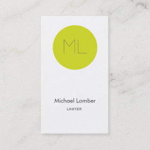 Cercle moderne de chaux de carte de visite de