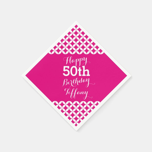 Cercle motif 50e anniversaire serviettes en papier (Coin)