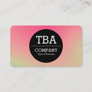 Cercle noir v2 - Carte de visite à dégradé doux