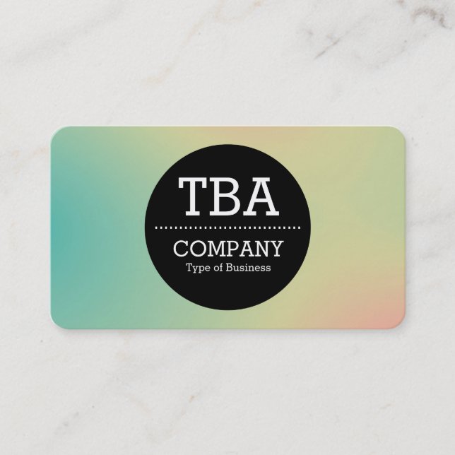 Cercle noir v2 - Carte de visite à dégradé doux (Devant)