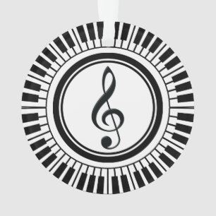 Cercle Piano Keys et Treble Clef