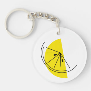 Cercle porte - clé Citrus Lemon double face