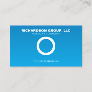 CERCLE SIMPLE sur le carte de visite BLEU de