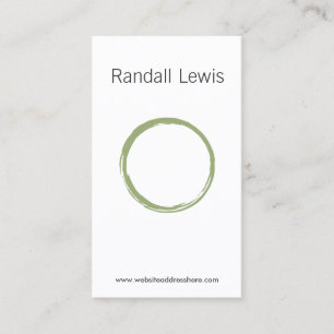 CERCLE ZEN dans MOSS GREEN Carte de visite