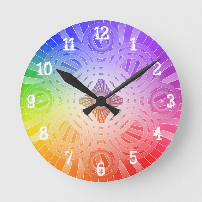 Cercles Abstraits : horloge murale (Recto)