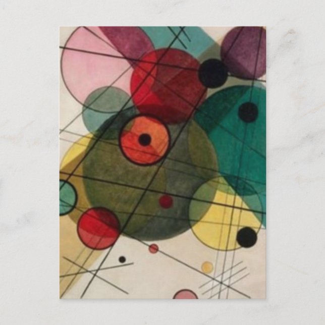 Cercles Abstraits Kandinsky dans une carte postale (Devant)