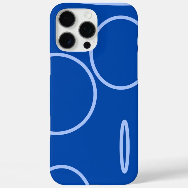 Cercles amusants et boucle sur Blue iPhone / coque (Verso)