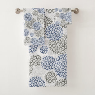 Cercles avec imprimé léopard gris et bleu