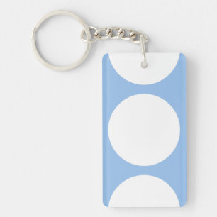 Cercles blancs sur bleu clair