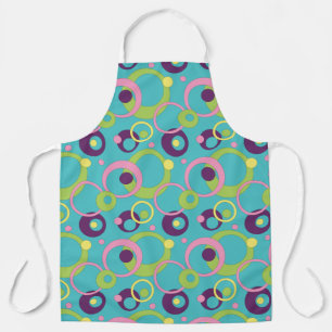 Cercles bleus Funky Tout-Sur-Imprimer Tablier