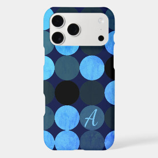 Cercles bleus modernes et monogramme