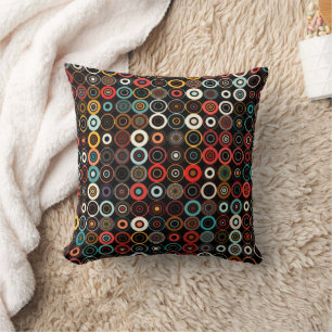 Cercles Boho Retro Jeter Oreiller - Style Vibrant!