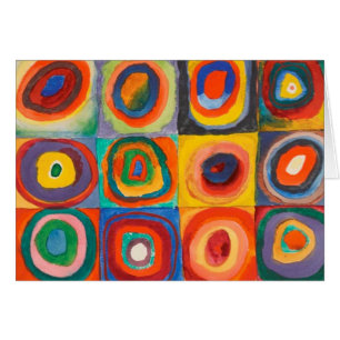 Cercles concentrés Carrés de Kandinsky