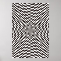 Cercles Concentrés Déplacé 9 Degrés Poster