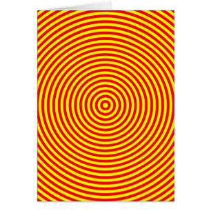 Cercles concentrés rouges et jaunes