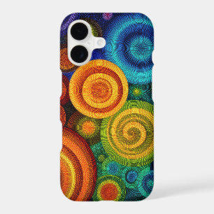 Cercles concentriques abstraits en multicolore vib